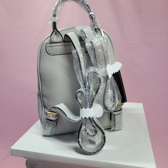 La Terre small vegan leather backpack, new with tags, dove gray - Picture 3 of 10